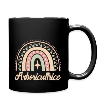 Cadeau Arboricultrice. Boho Rainbow arboricultrice - Mug uni - noir - Droite