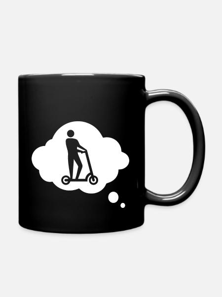 E-Scooter E-Roller Scooter - Tasse einfarbig - Schwarz