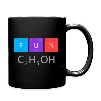 Fun Alkohol Ethanol Formel Chemie Elemente Spruch - Tasse einfarbig - Schwarz - Rechts