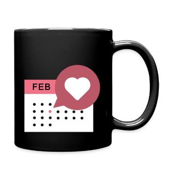 Calendrier du cœur - Mug uni - noir - Droite