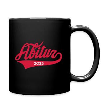 Abitur 2023 Farbwechsel Einschulung Geschenkidee - Tasse einfarbig - Schwarz - Rechts