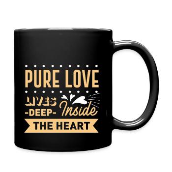 Pure loves deep inside the heart - Mug uni - noir - Droite