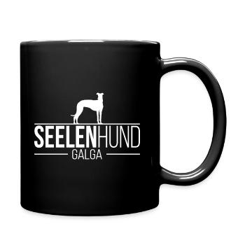 Galga Seelenhund Hundespruch Wilsigns - Tasse einfarbig - Schwarz - Rechts