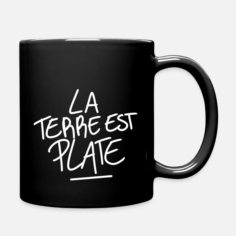 La terre est plate - Mug uni - noir