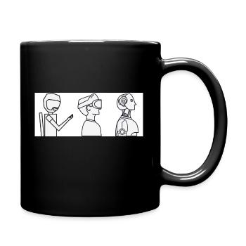 Téléphone portable VR Cyborg - Mug uni - noir - Droite
