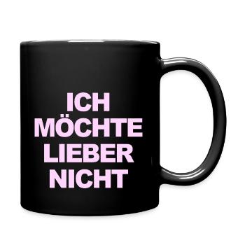 Bartleby der Schreiber - Ich möchte lieber nicht - Tasse einfarbig - Schwarz - Rechts