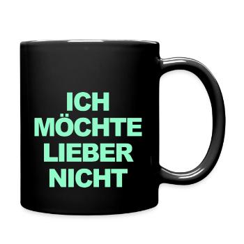 Bartleby der Schreiber - Ich möchte lieber nicht - Tasse einfarbig - Schwarz - Rechts