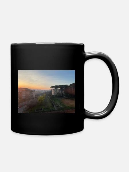 Sonnenuntergang - Tasse einfarbig - Schwarz
