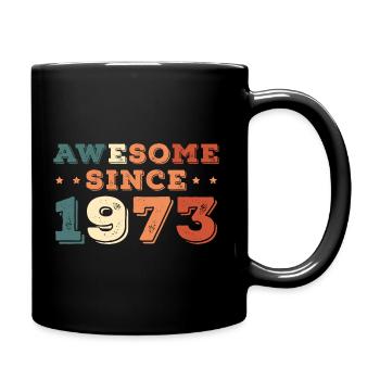 50er 1973 Jahrgang Papa 50. Geburtstag - Tasse einfarbig - Schwarz - Rechts