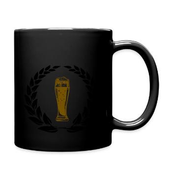 bier kranz - Tasse einfarbig - Schwarz - Rechts