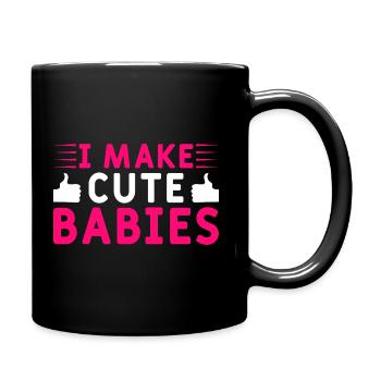 Je fais de mignons bébés - Mug uni - noir - Droite