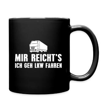 Fernfahrer Kraftfahrer Lkw Fahrer - Tasse einfarbig - Schwarz - Rechts