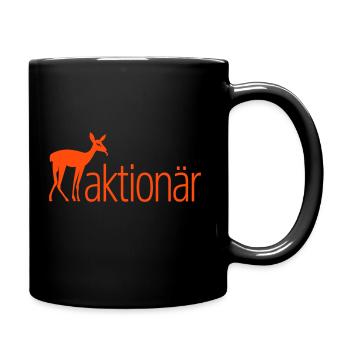 REHaktionär Reaktionär - Tasse einfarbig - Schwarz - Rechts