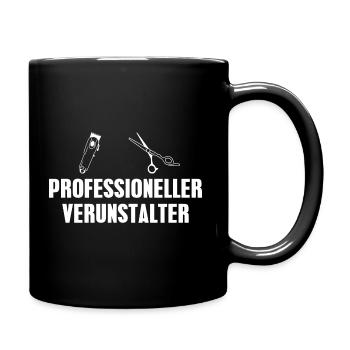 Haarstylist Professioneller Verunstalter Friseur - Tasse einfarbig - Schwarz - Rechts