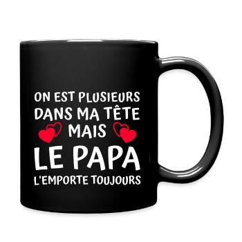 cadeau humour papa / meilleur papa - Mug uni - noir - Droite