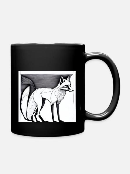 Fuchs - Tasse einfarbig - Schwarz