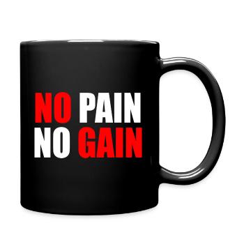 No pain no gain - Full Colour Mug - black - Right