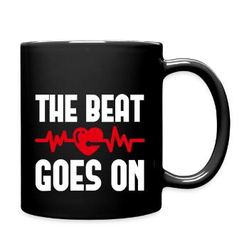 The Beat Goes on - Tasse einfarbig - Schwarz - Rechts
