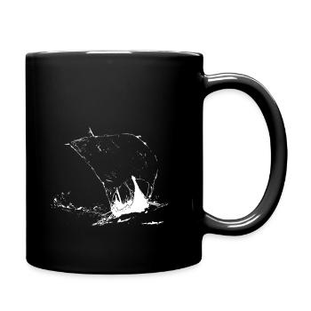 Viking Sailing - Tasse einfarbig - Schwarz - Rechts