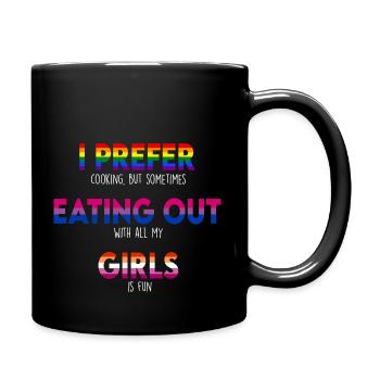 Schwul Bisexuell Lesbisch Pride Flagge LGBTQ Lustig LGBT - Tasse einfarbig - Schwarz - Rechts