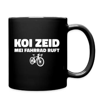 Schwäbisch Fahrrad Radsport Radfahrer Schwabe - Tasse einfarbig - Schwarz - Rechts
