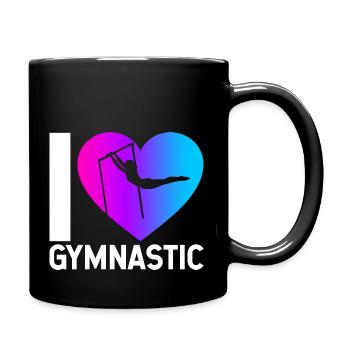 I Love Turnen Trainer Gymnsatik Sportverein Sport - Tasse einfarbig - Schwarz - Rechts