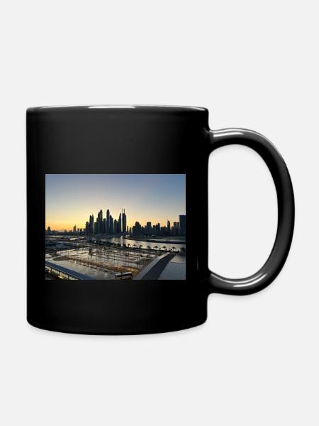 Dubai Hafen - Tasse einfarbig - Schwarz
