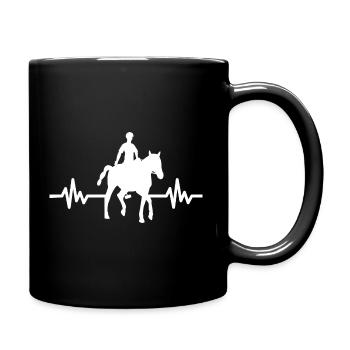 Heartbeat - Horse Stallion Mare Ross Equestrian - Full Colour Mug - black - Right