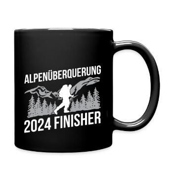 Alpenüberquerung Für Alpenüberquerer Wanderin Wand - Tasse einfarbig - Schwarz - Rechts