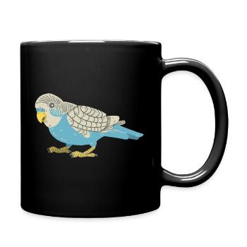 Perruche ondulée - Mug uni - noir - Droite