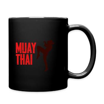 Muay Thai girl power - Full Colour Mug - black - Right