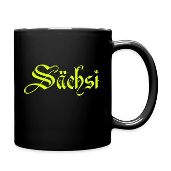 Sachsen sind Sächsi lustig cool funny - Tasse einfarbig - Schwarz - Rechts