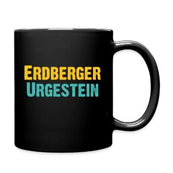 Erdberger Urgestein - Wiener Bezirksteil - Tasse einfarbig - Schwarz - Rechts