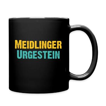 Meidlinger Urgestein - Wiener Bezirk - Ureinwohner - Tasse einfarbig - Schwarz - Rechts