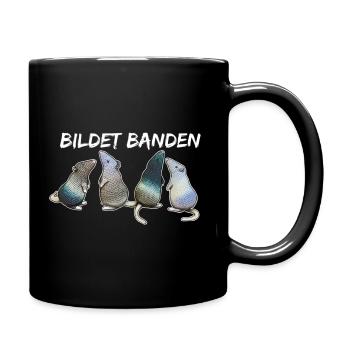 Ratten - Bildet Banden - Tasse einfarbig - Schwarz - Rechts