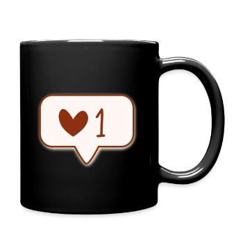 Pêche aux cœurs - Mug uni - noir - Droite
