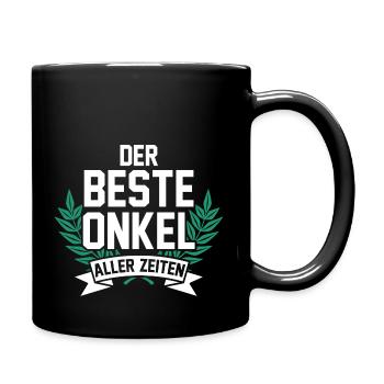 Bester Onkel - Tasse einfarbig - Schwarz - Rechts
