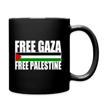 Free gaza free palestine - Tasse einfarbig - Schwarz - Rechts