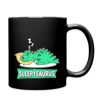Sleepysaurus Favorite Shawl Shirt Pajamas Din - Full Colour Mug - black - Right