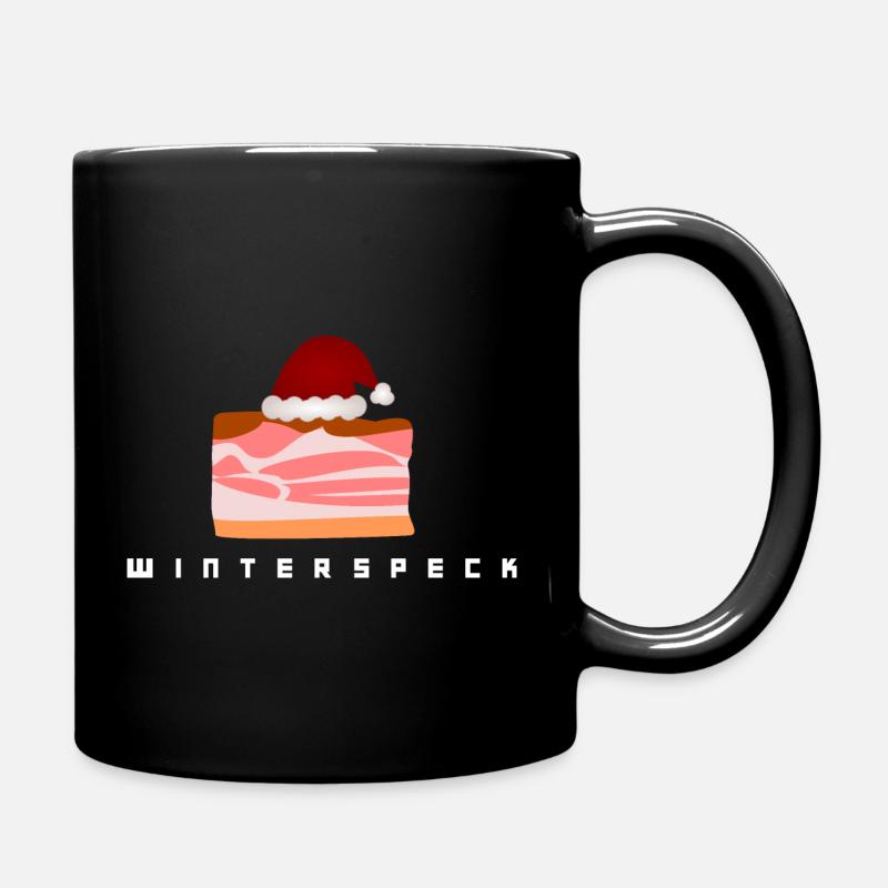 Winterspeck - Tasse einfarbig - Schwarz