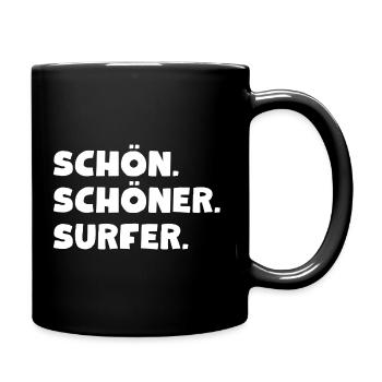 Geil. Geiler. Surfer - Tasse einfarbig - Schwarz - Rechts