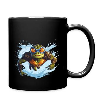 Homme-grenouille - Mug uni - noir - Droite