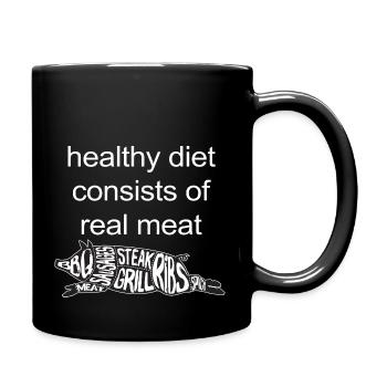 real meat - Tasse einfarbig - Schwarz - Rechts