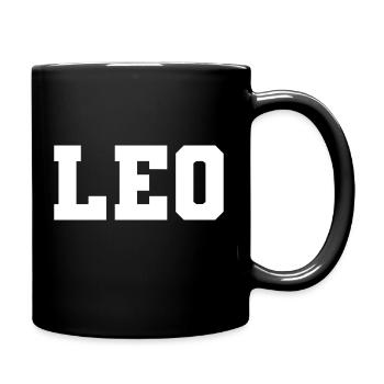 Name - Leo - Tasse einfarbig - Schwarz - Rechts
