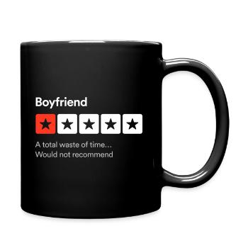 Freund, eine totale Zeitverschwendung... Sarkastisch ein - Tasse einfarbig - Schwarz - Rechts