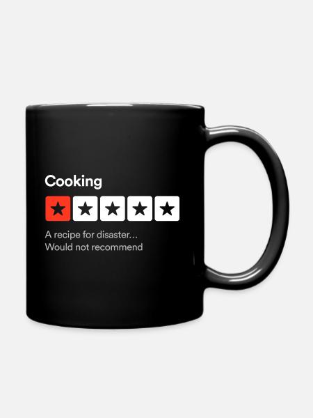 Cooking, A recipe for disaster… Sarcastic review - Full Colour Mug - black