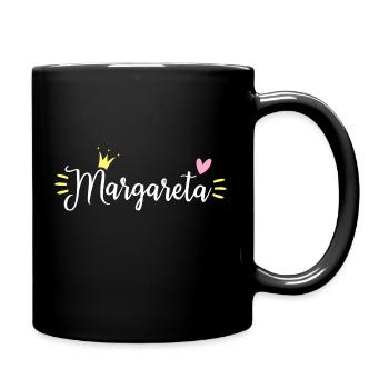 Couronne du prénom Margareta - Mug uni - noir - Droite