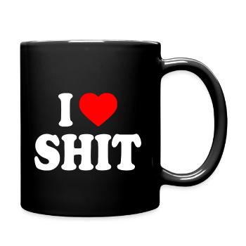I love shit - Mug uni - noir - Droite