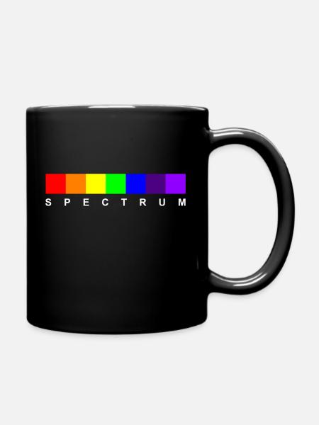 Spektrum 01 (weißer Text) - Tasse einfarbig - Schwarz