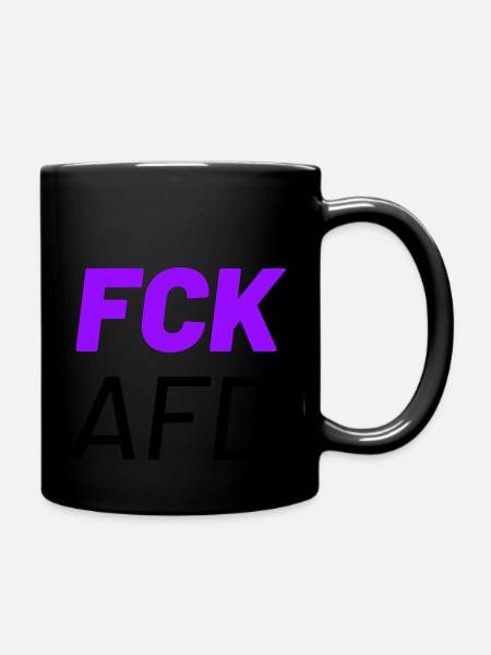 fck and - Tasse einfarbig - Schwarz